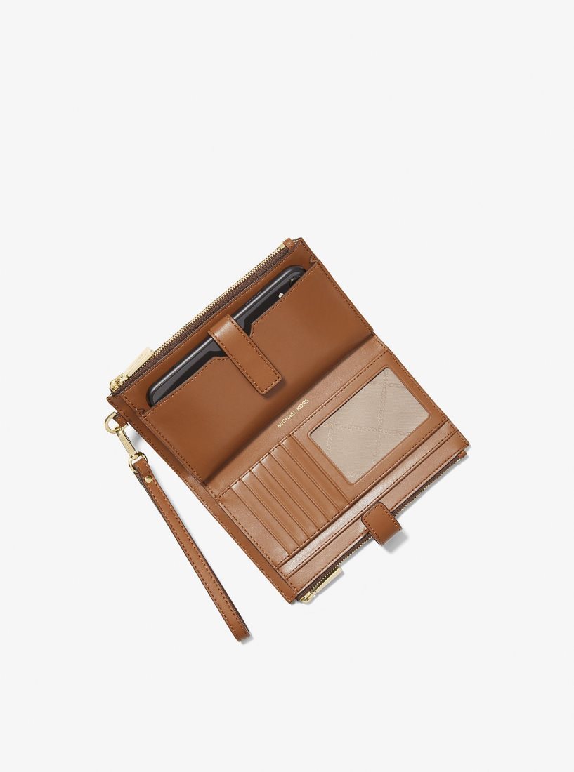 Michael Kors Adele Logo Stripe Smartphone Wallet Unterarmtasche-Taschen Damen Hellrot | BTMGNX158