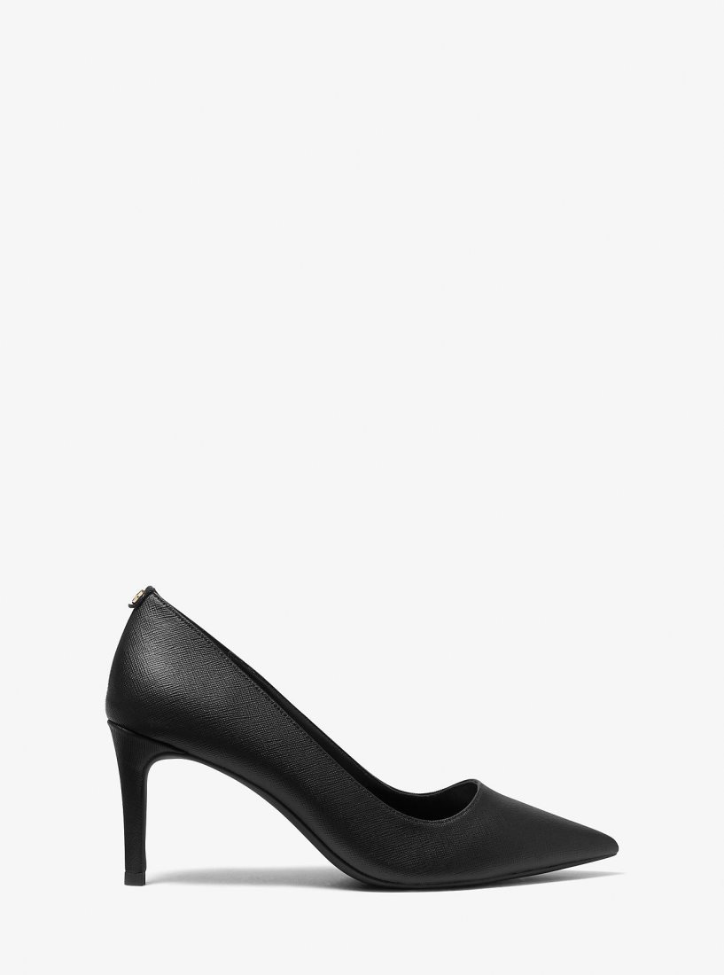 Michael Kors Alina Flex Faux Saffiano Leather Pump Pumps Damen Schwarz | XVBYZK672