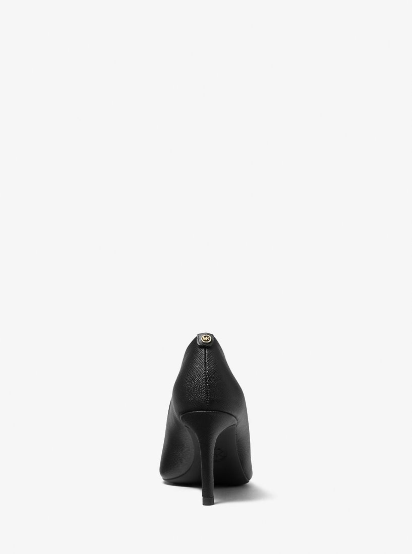 Michael Kors Alina Flex Faux Saffiano Leather Pump Pumps Damen Schwarz | XVBYZK672