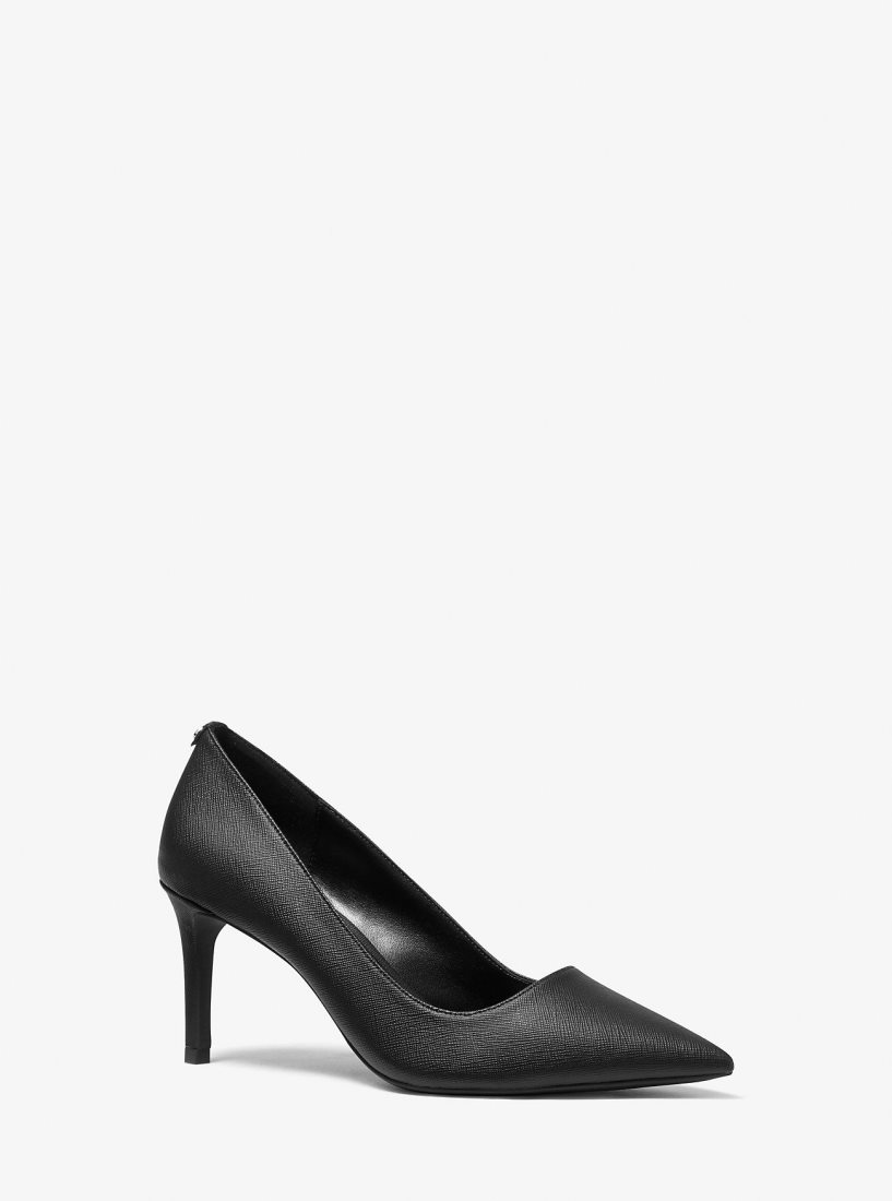 Michael Kors Alina Flex Faux Saffiano Leather Pump Pumps Damen Schwarz | XVBYZK672