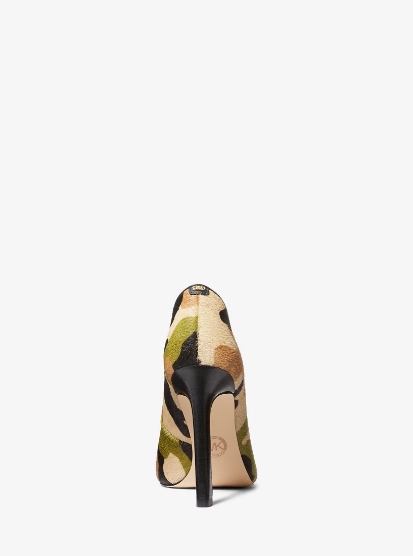 Michael Kors Amara Camouflage Print Calf Hair Pump Pumps Damen Olivgrün Mehrfarbig | GDIMFC812