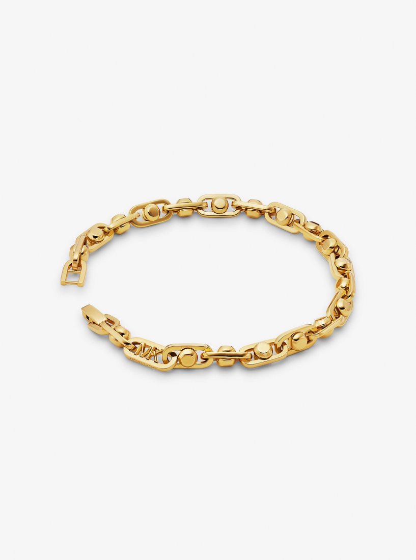 Michael Kors Astor Precious Metal-Plated Brass Link Bracelet Armbänder Damen Gold | FKGZJE651