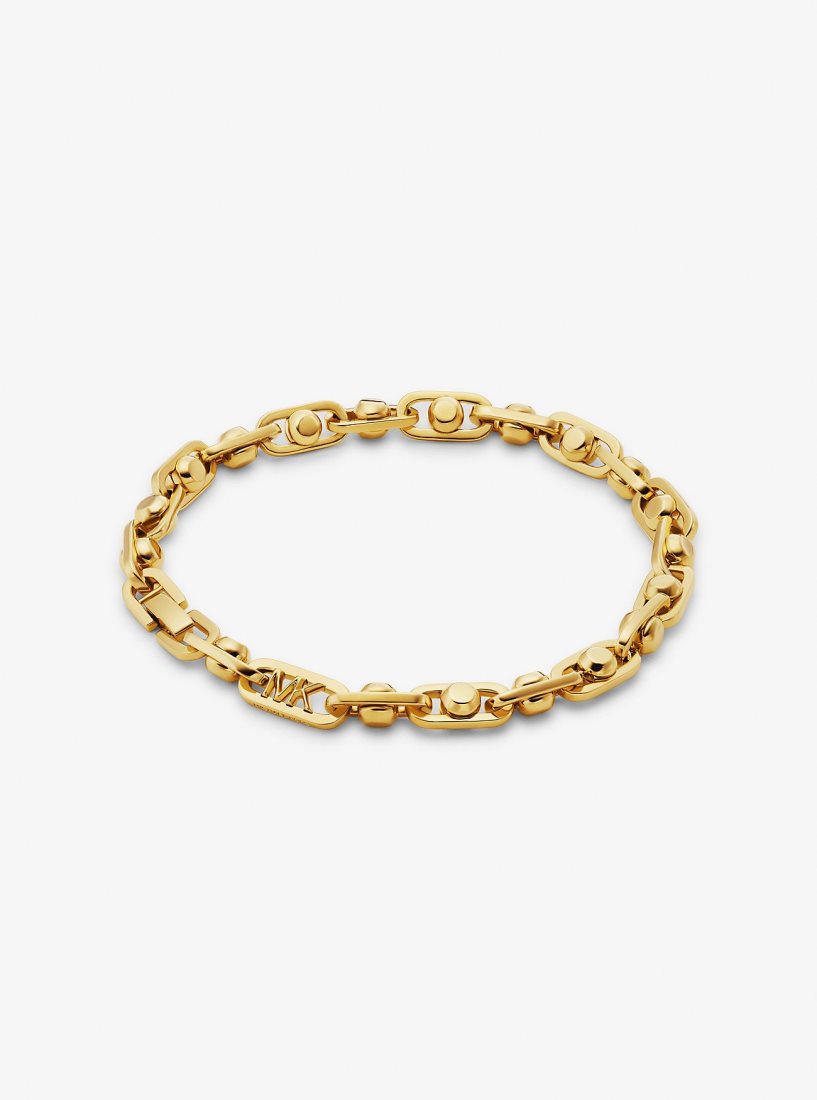 Michael Kors Astor Precious Metal-Plated Brass Link Bracelet Armbänder Damen Gold | FKGZJE651