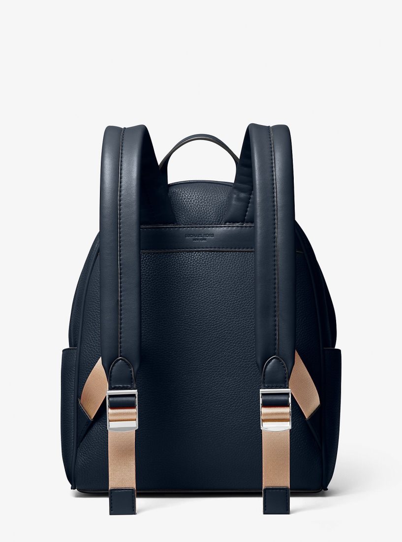 Michael Kors Bex Medium Pebbled Leather Backpack Rucksäcke Damen Navy | HZOFTN504