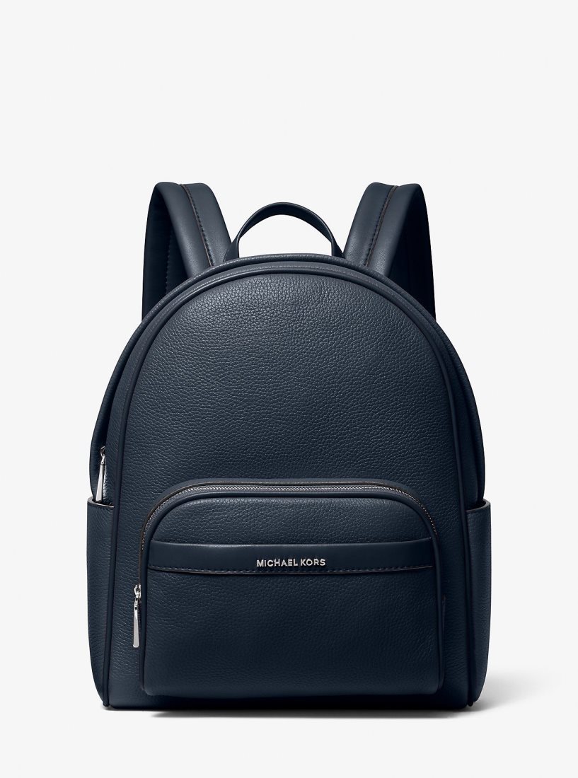 Michael Kors Bex Medium Pebbled Leather Backpack Rucksäcke Damen Navy | HZOFTN504