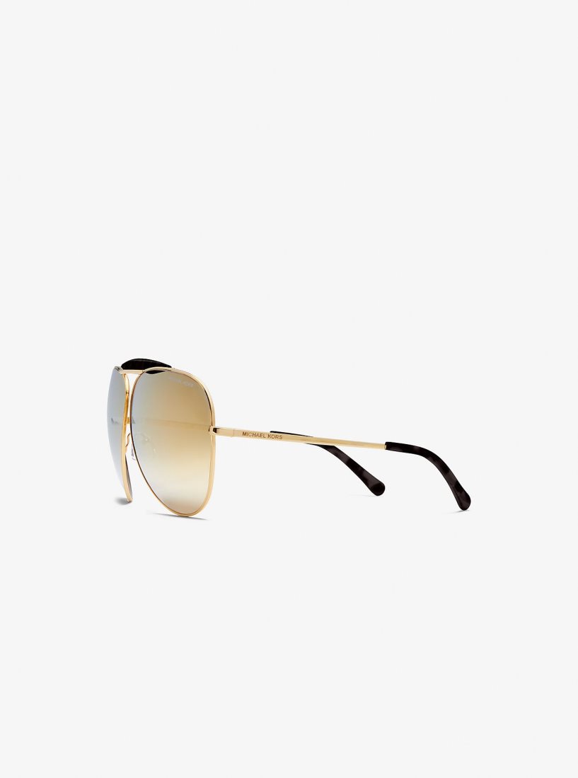 Michael Kors Bleecker Sunglasses Sonnenbrille Damen Gold Schwarz | SWJQHY678