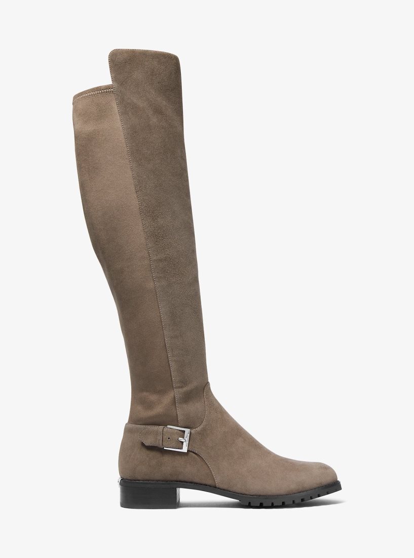 Michael Kors Branson Stretch Suede Boot Stiefel Damen Hellbraun | ZEOBIC578