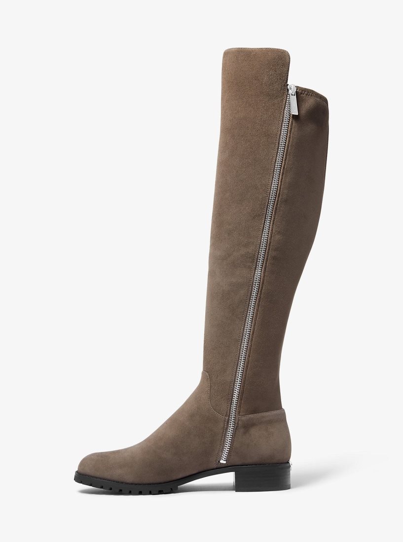Michael Kors Branson Stretch Suede Boot Stiefel Damen Hellbraun | ZEOBIC578