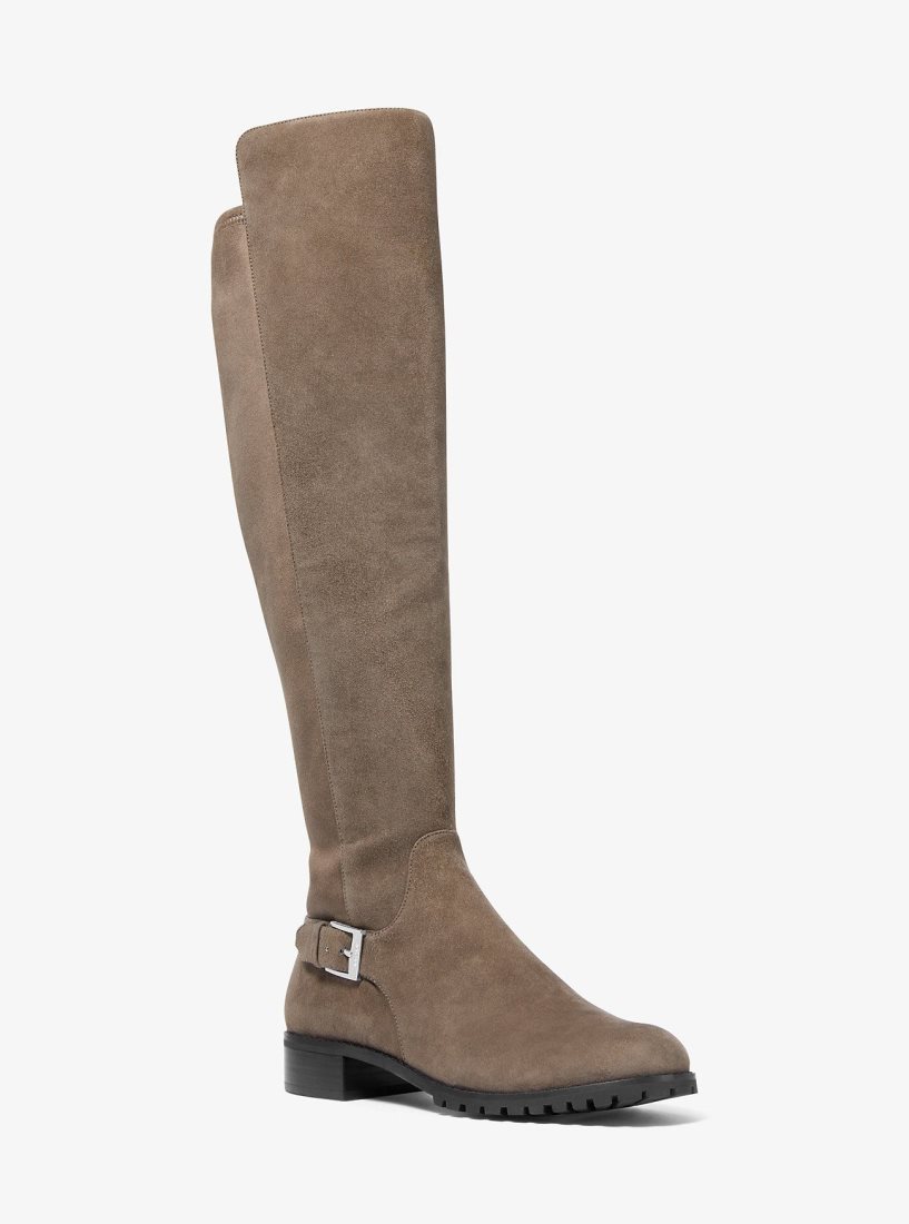 Michael Kors Branson Stretch Suede Boot Stiefel Damen Hellbraun | ZEOBIC578