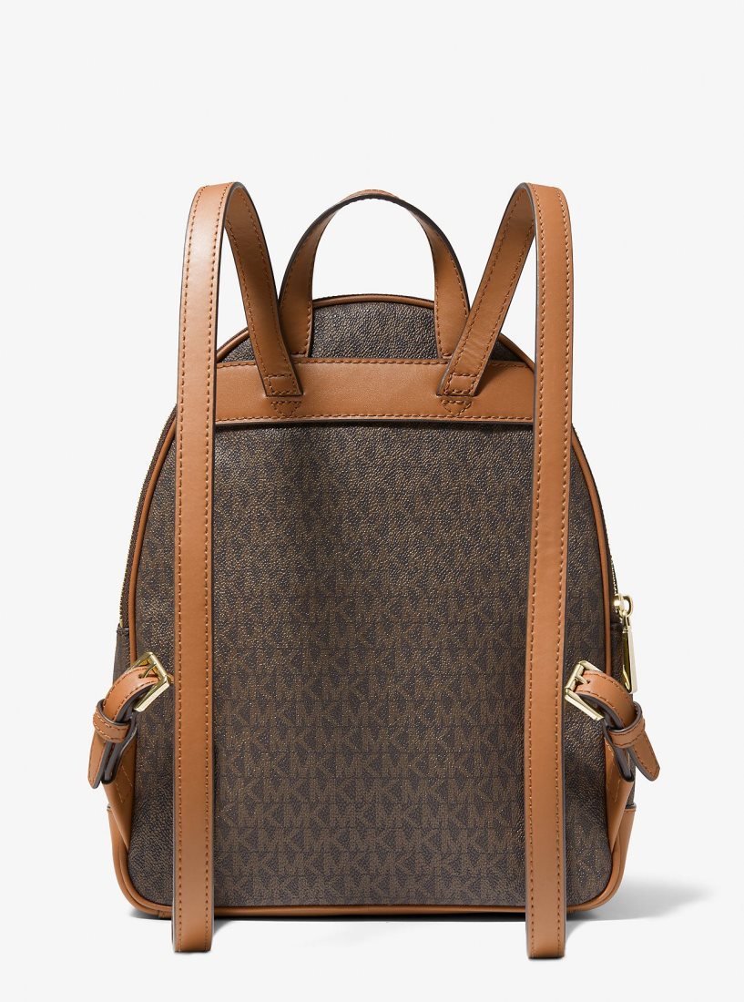 Michael Kors Brooklyn Medium Logo Backpack Rucksäcke Damen Brn/Acorn | XQIEOG789
