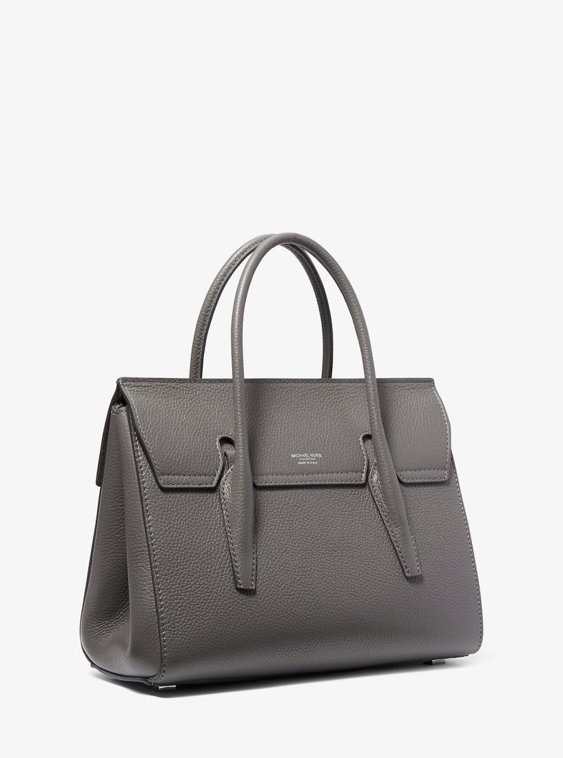 Michael Kors Campbell Medium Pebbled Leather Satchel Satchel Tasche Damen Slate | DBNIGJ416