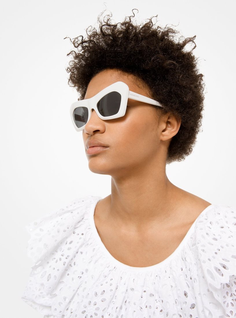 Michael Kors Cassis Sunglasses Sonnenbrille Damen Weiß | FYEACV192