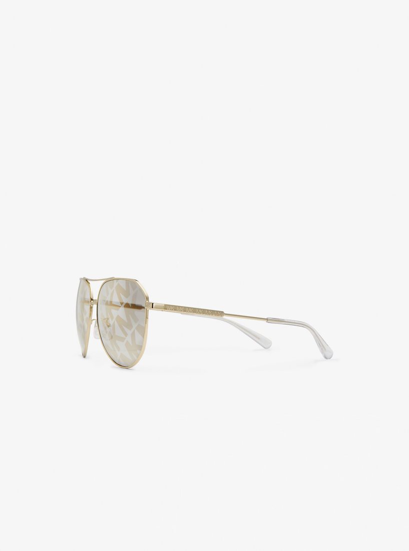 Michael Kors Cheyenne Sunglasses Sonnenbrille Damen Silber Gold | LHFCKA501