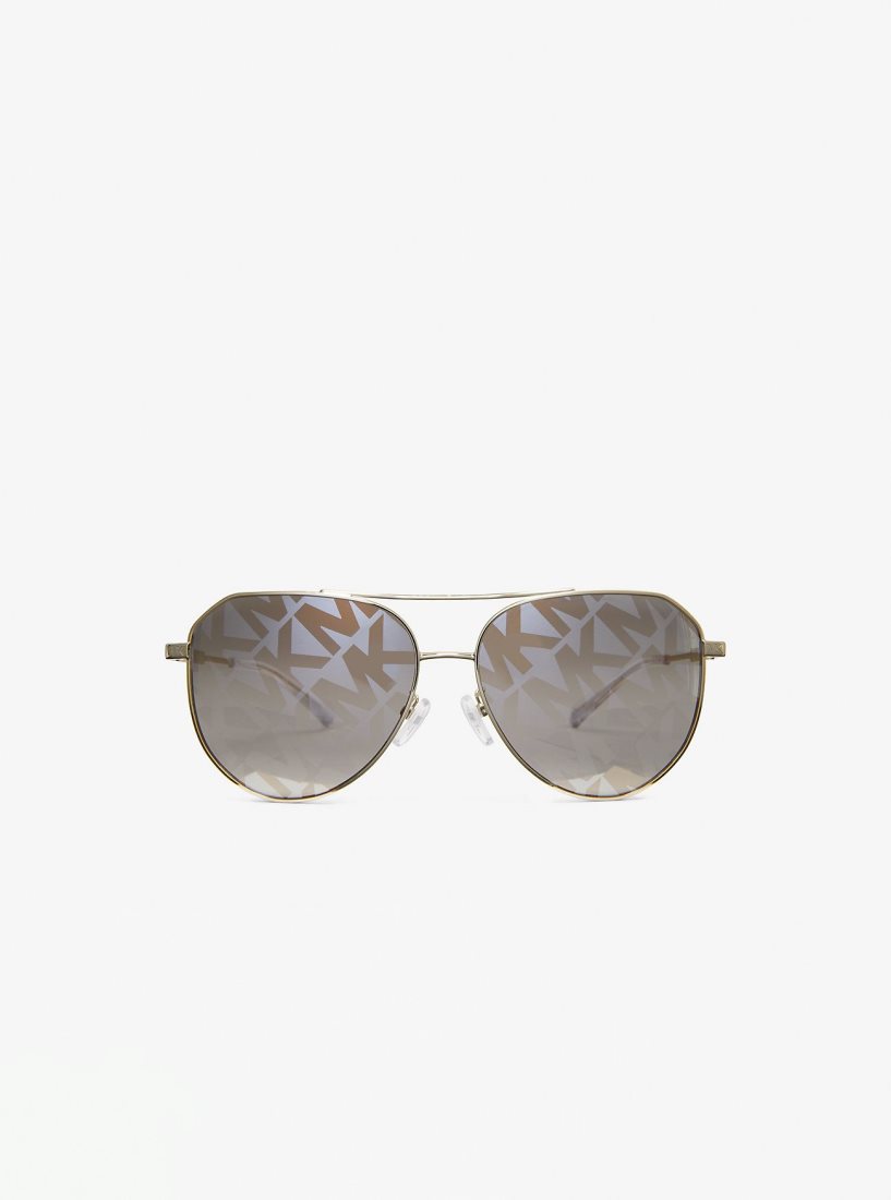 Michael Kors Cheyenne Sunglasses Sonnenbrille Damen Silber Gold | LHFCKA501
