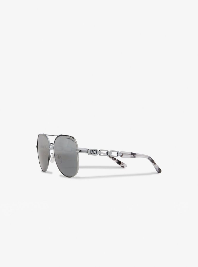 Michael Kors Chianti Sunglasses Sonnenbrille Herren Silber | WBEGTH825