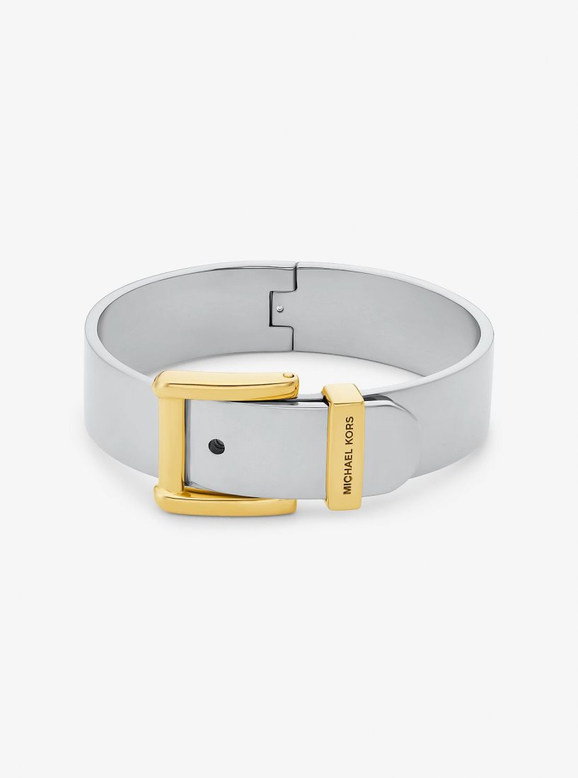 Michael Kors Colby Large Precious Metal-Plated Brass Bangle Armbänder Damen Two Tone | COHIBF601