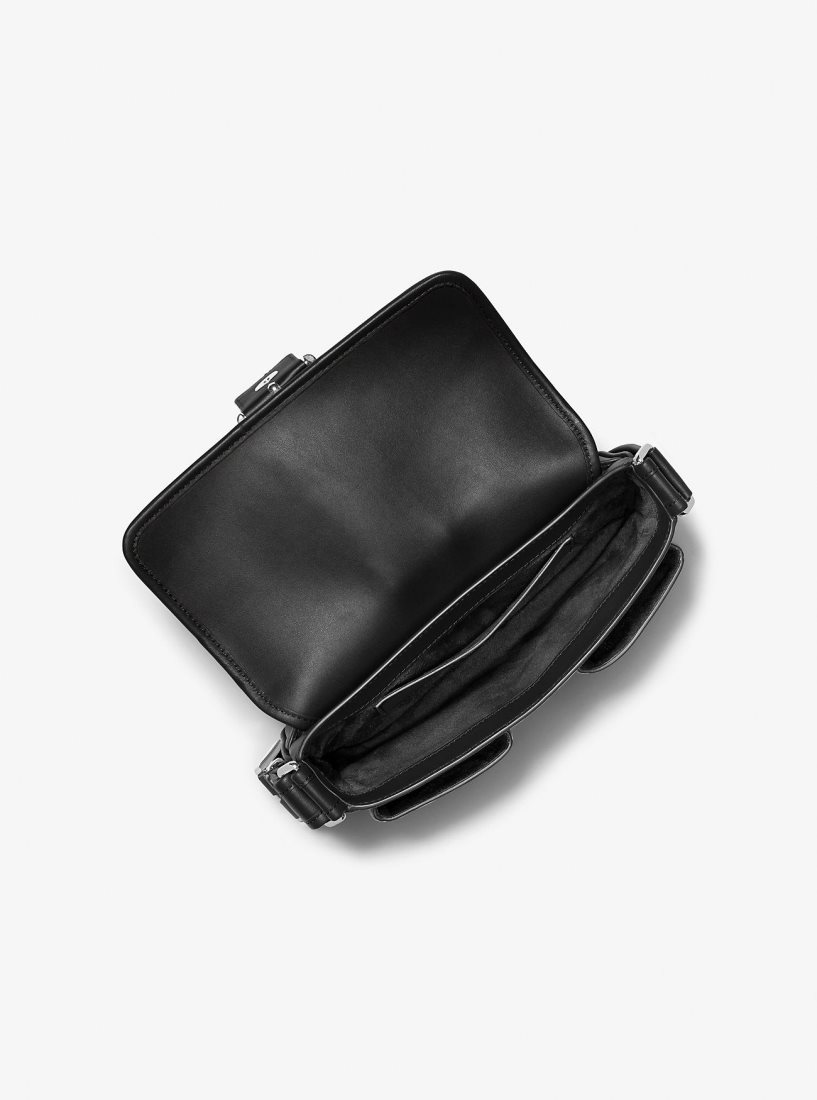 Michael Kors Colby Medium Leather Shoulder Bag Schultertasche Damen Schwarz | FKPJOD782