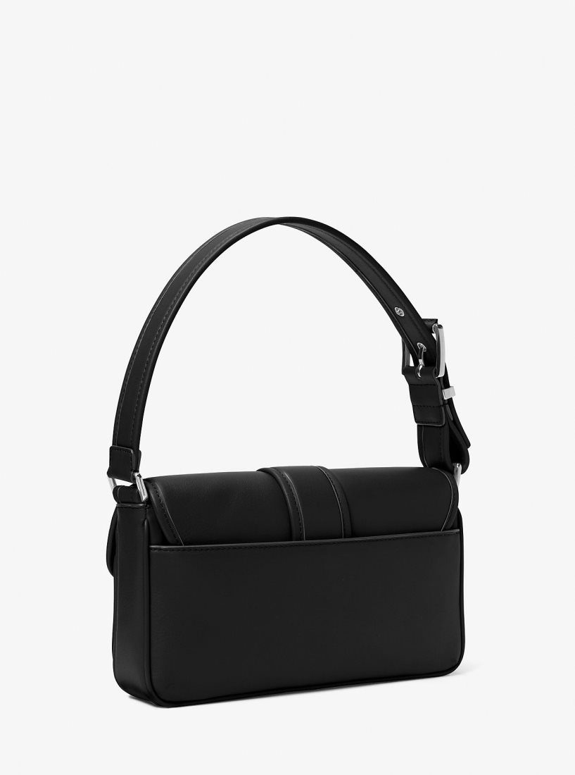 Michael Kors Colby Medium Leather Shoulder Bag Schultertasche Damen Schwarz | FKPJOD782