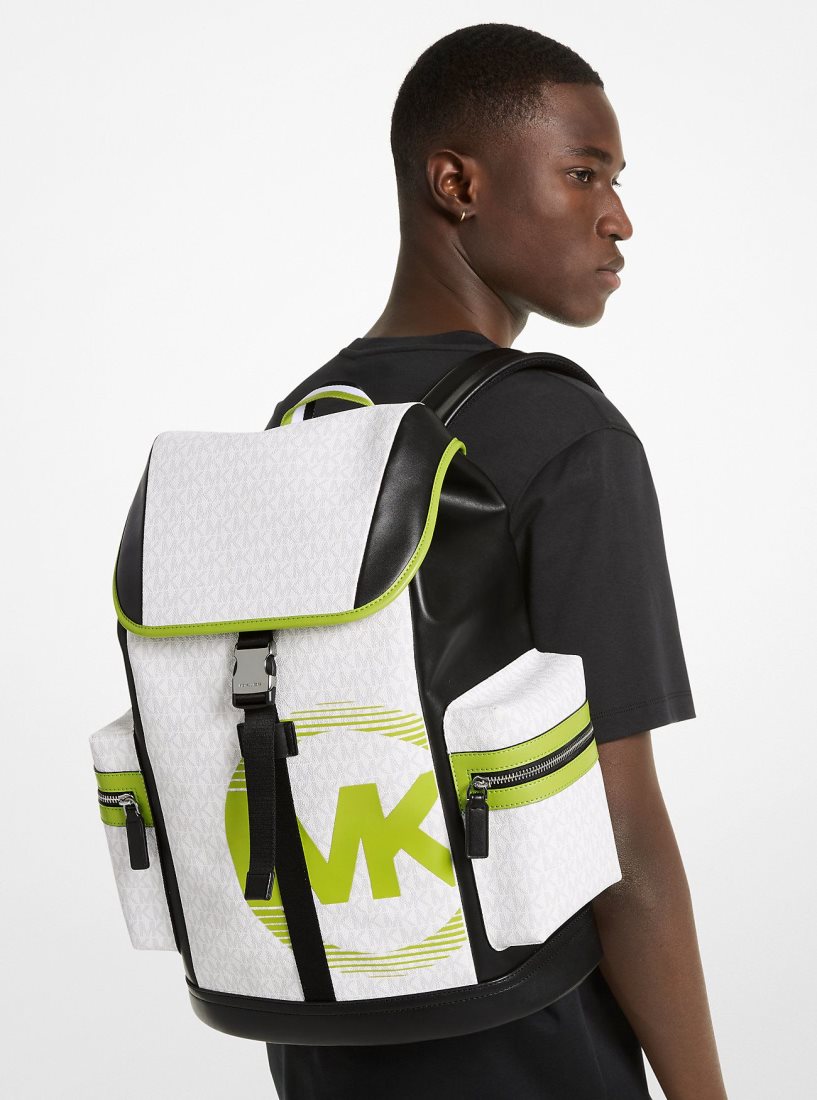 Michael Kors Cooper Logo Utility Backpack Rucksäcke Herren Hellgrün | AZIOQS152
