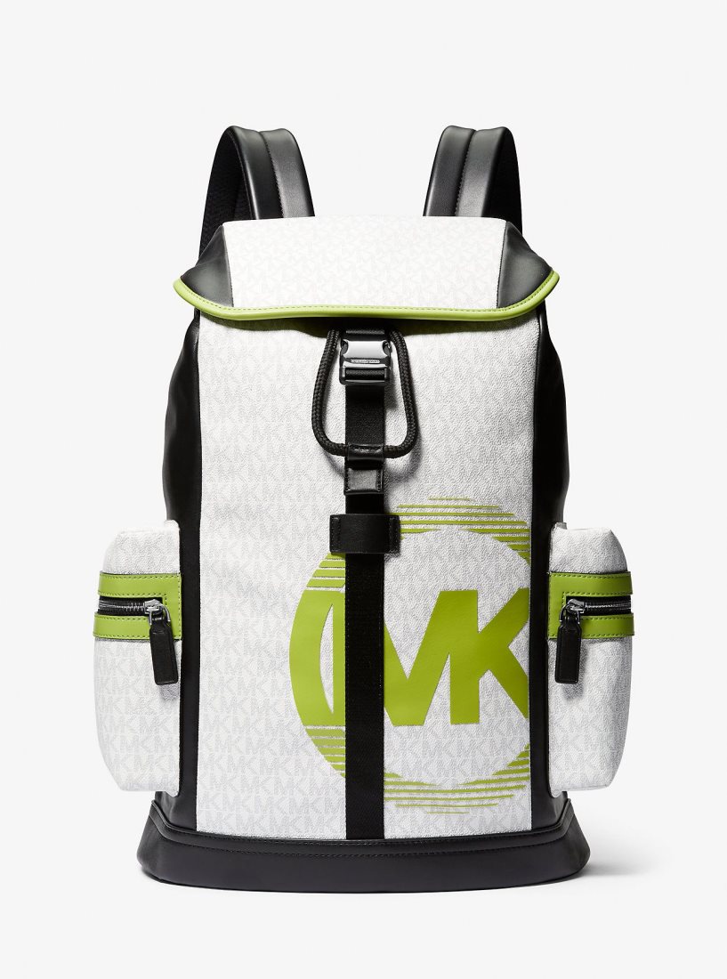 Michael Kors Cooper Logo Utility Backpack Rucksäcke Herren Hellgrün | AZIOQS152