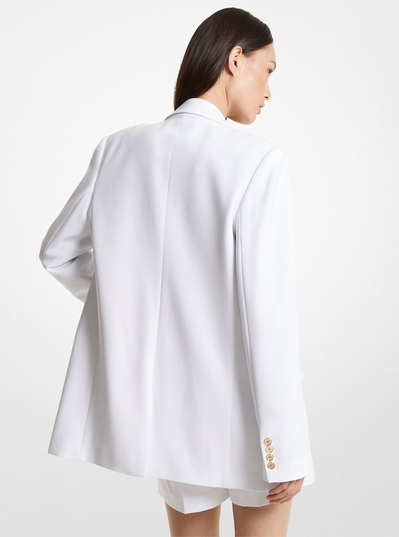 Michael Kors Crepe Blazer Jacken Damen Weiß | OUDQFI321