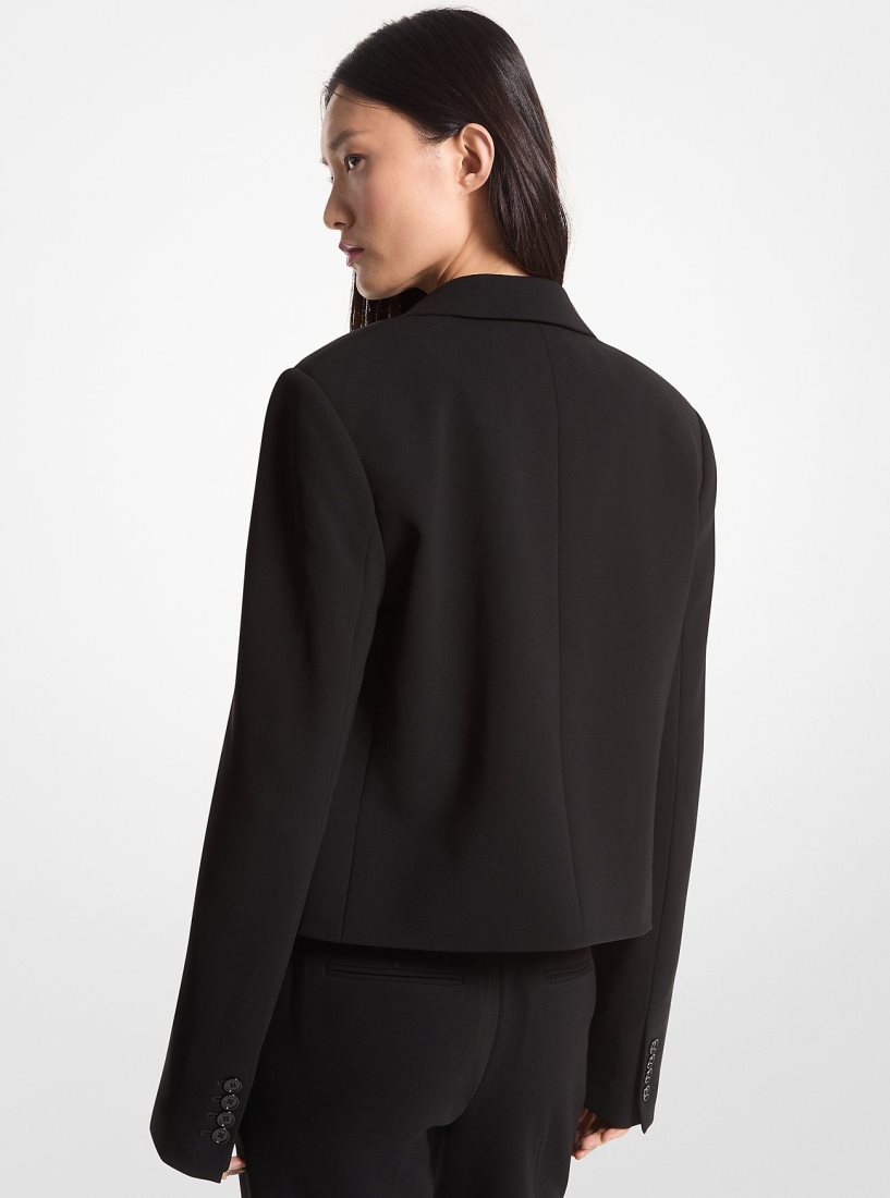 Michael Kors Crepe Cropped Blazer Jacken Damen Schwarz | BNWAKC569