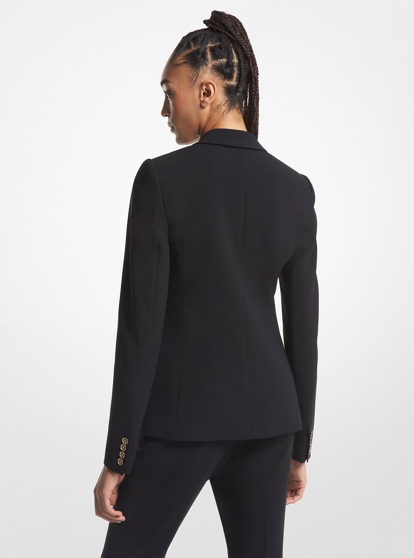 Michael Kors Crepe Double-Breasted Blazer Jacken Damen Schwarz | YGUHBR934