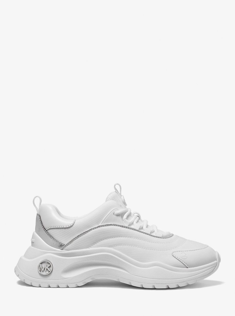 Michael Kors Dara Nylon Gabardine Trainer Sneakers Damen Weiß | XTQSFH037