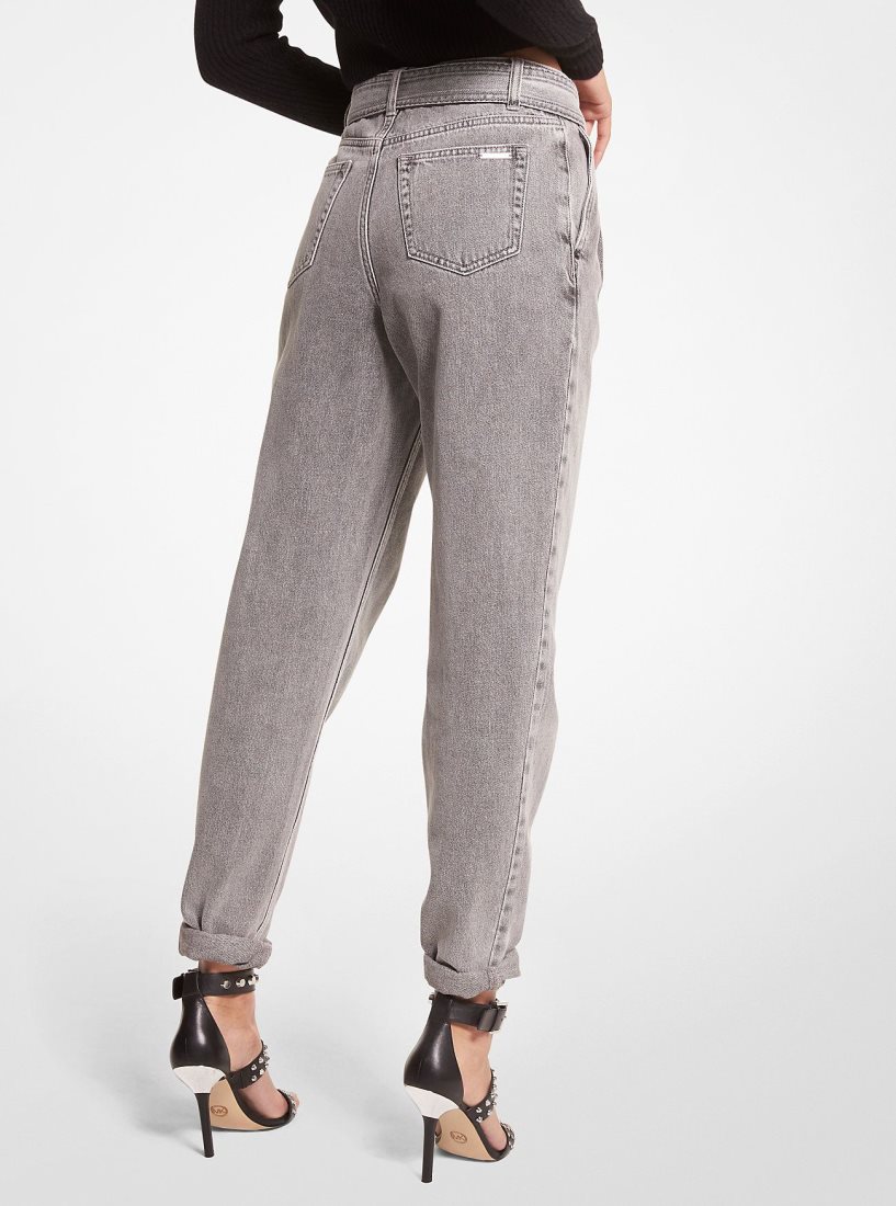 Michael Kors Denim Belted Jeans Hose Damen Waschen | PNFWMH389