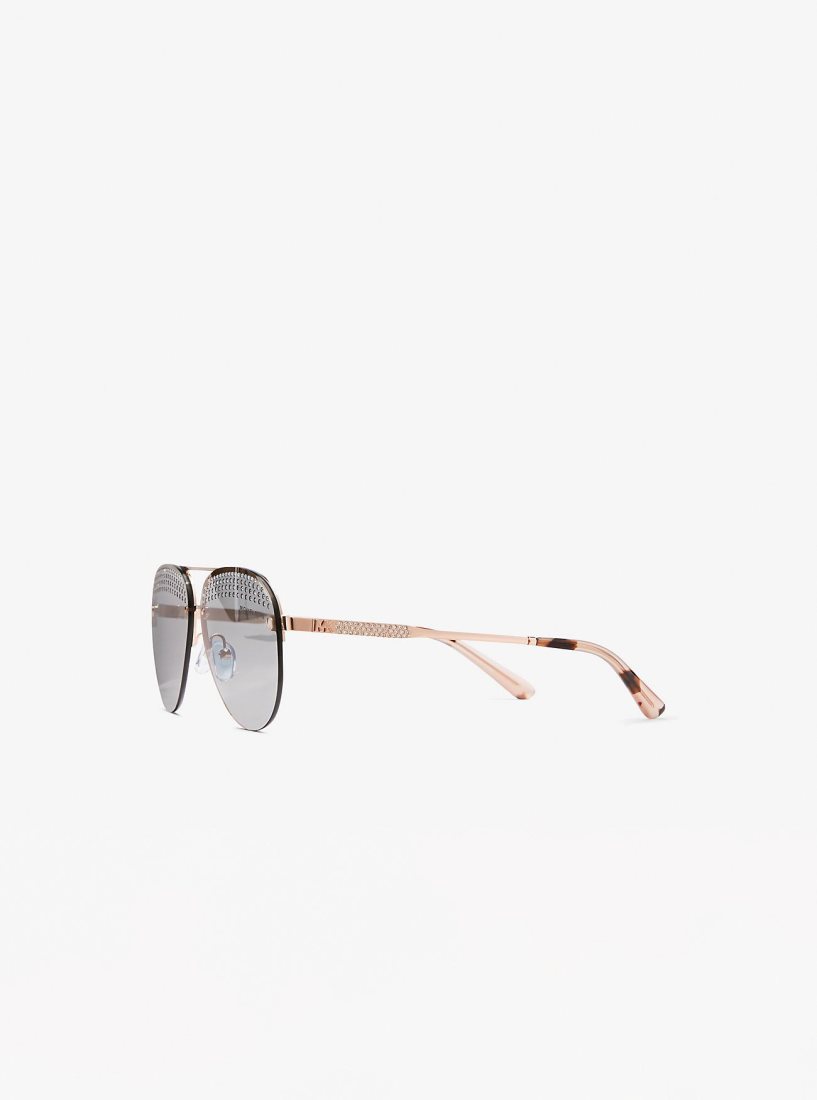 Michael Kors East Side Sunglasses Sonnenbrille Damen Rosa Gold | JYZXWO275