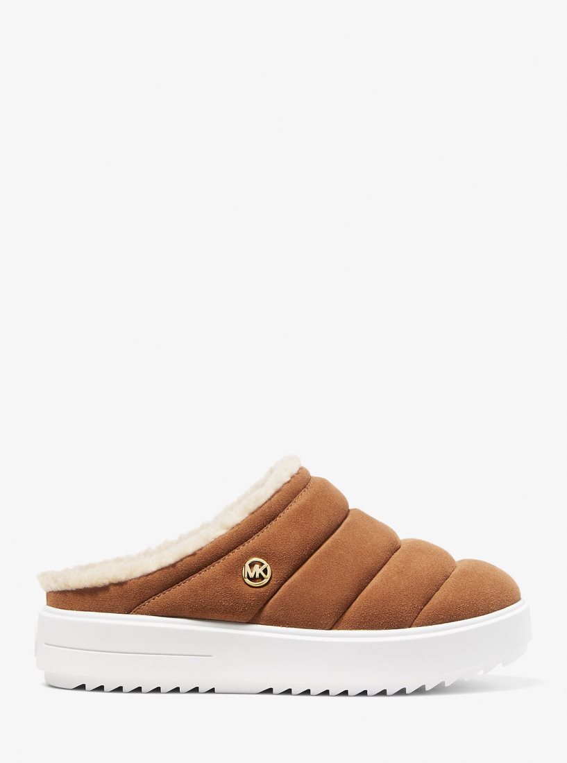 Michael Kors Emmett Quilted Suede Sneaker Mule Sneakers Damen Luggage | GSRFOB870