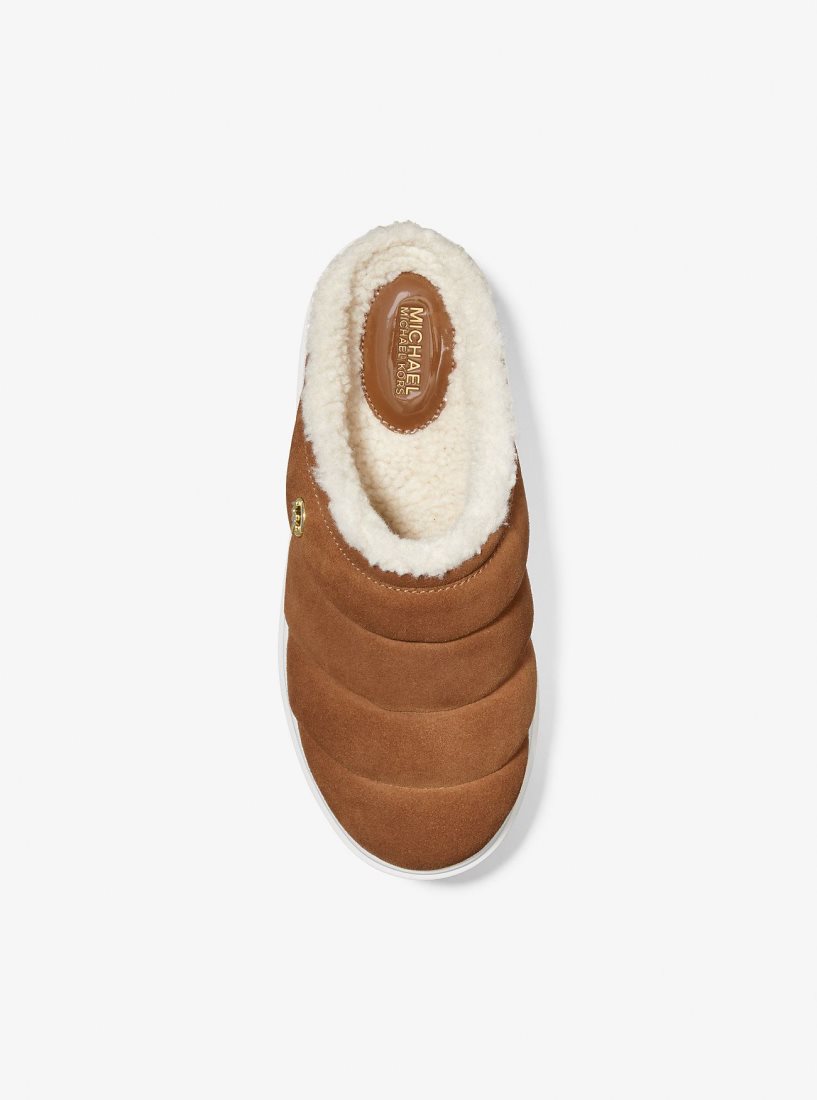 Michael Kors Emmett Quilted Suede Sneaker Mule Sneakers Damen Luggage | GSRFOB870