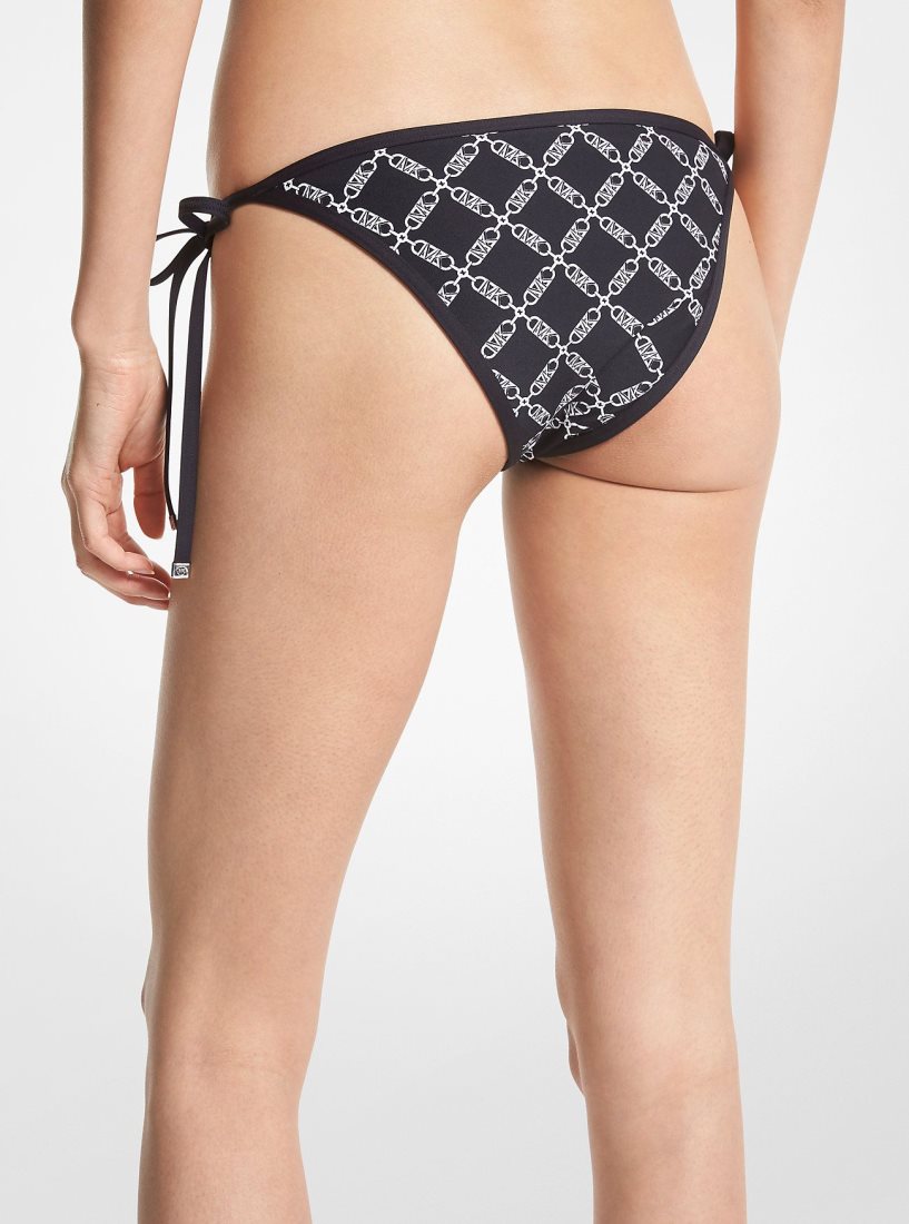 Michael Kors Empire Logo Bikini Bottom Bademode Damen Schwarz | RGQTZS713