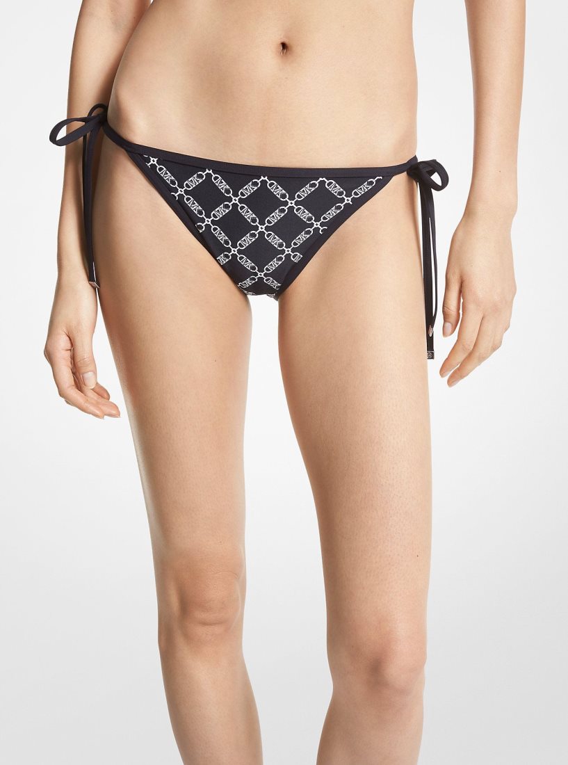 Michael Kors Empire Logo Bikini Bottom Bademode Damen Schwarz | RGQTZS713