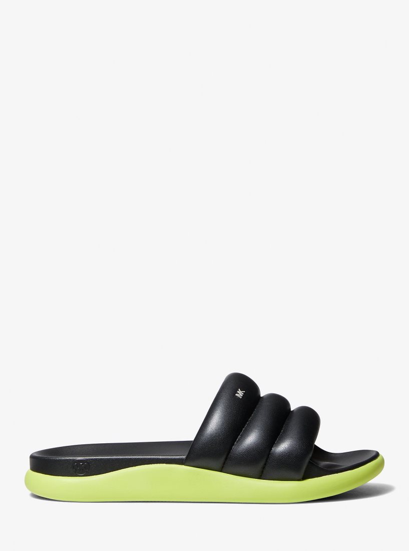 Michael Kors Finnie Quilted Slide Sandal Sandalen Damen Schwarz | CGTUSJ795