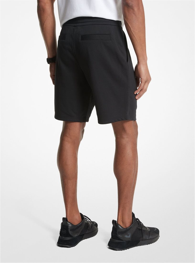 Michael Kors French Terry Cotton Blend Shorts Kurze Hose Herren Schwarz | POUNKM935