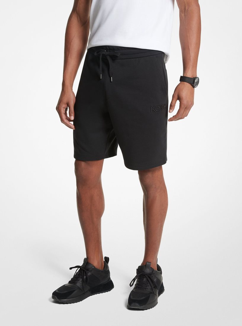 Michael Kors French Terry Cotton Blend Shorts Kurze Hose Herren Schwarz | POUNKM935