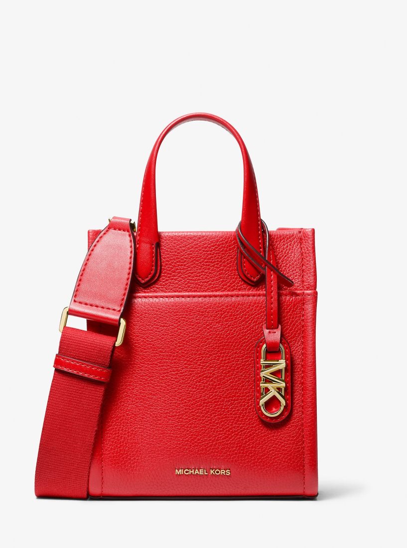 Michael Kors Gigi Extra-Small Pebbled Leather Crossbody Bag Umhängetasche Damen Rot | ENXYIA924