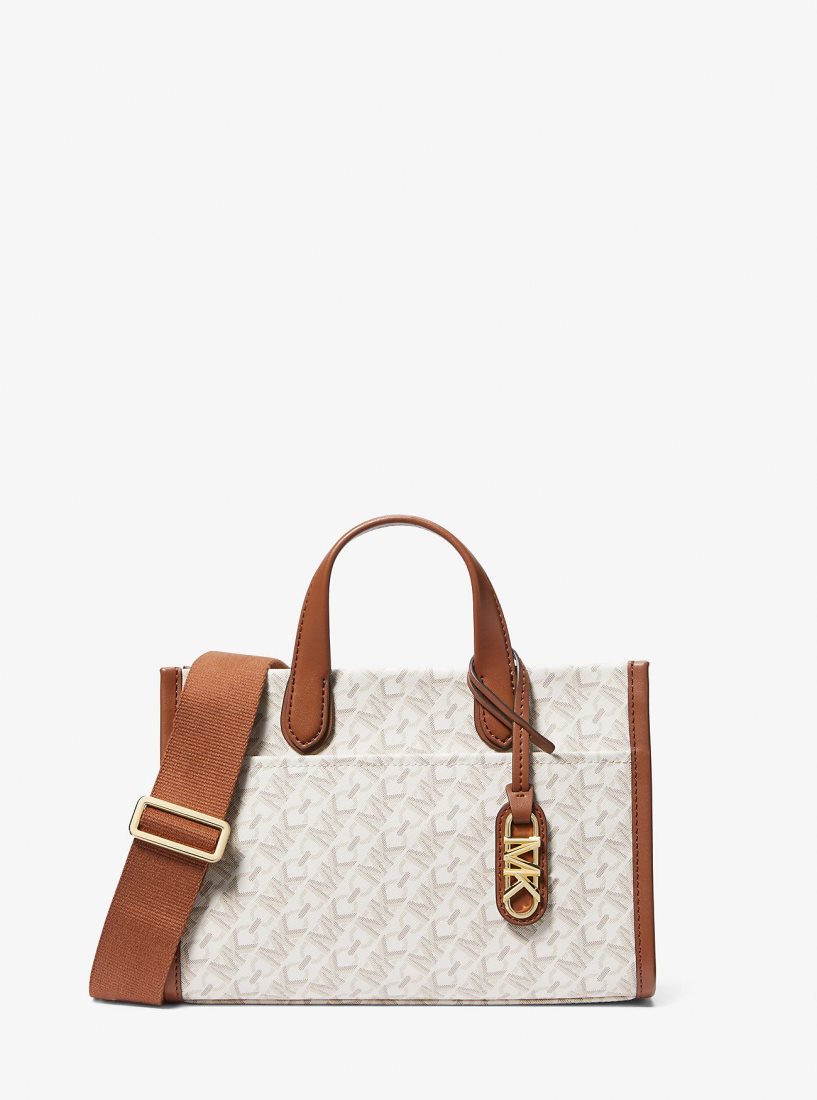 Michael Kors Gigi Small Empire Signature Logo Messenger Bag Umhängetasche Damen Hellgelb | IFSTCG809