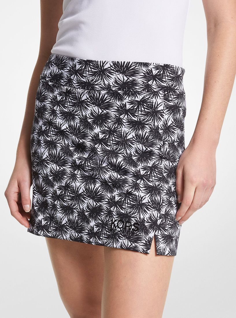 Michael Kors Golf Printed Stretch Knit Skort Röcke Damen Weiß Schwarz | USAXND195