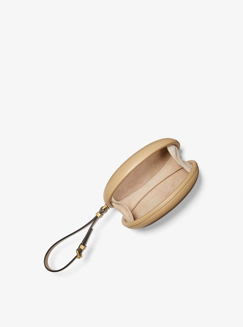 Michael Kors Gramercy Leather Minaudiere Unterarmtasche-Taschen Damen Barley | CJADKO938