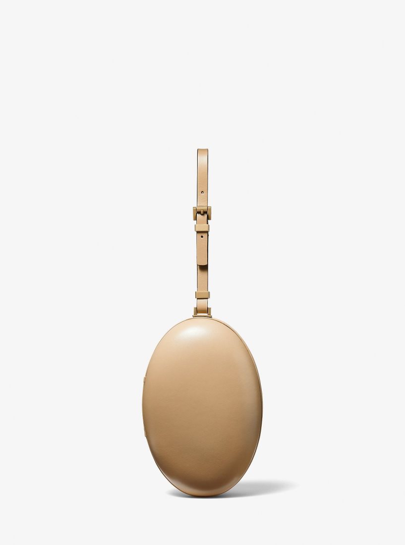 Michael Kors Gramercy Leather Minaudiere Unterarmtasche-Taschen Damen Barley | CJADKO938