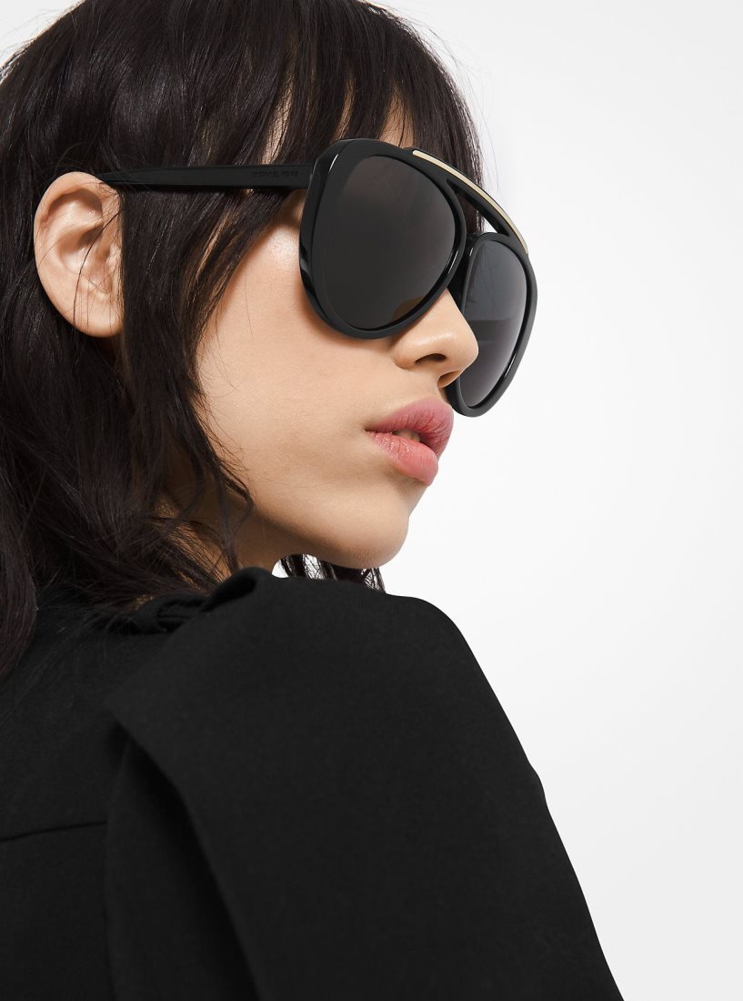 Michael Kors Grove Sunglasses Sonnenbrille Damen Schwarz | PEUNRJ378