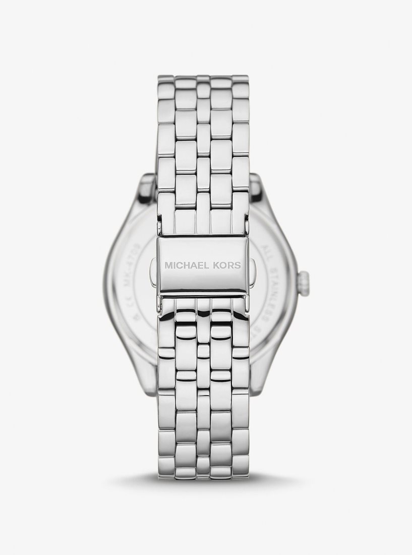 Michael Kors Harlowe Pave Silver-Tone Watch Silver-tone Damen Silber | XKBLNF076