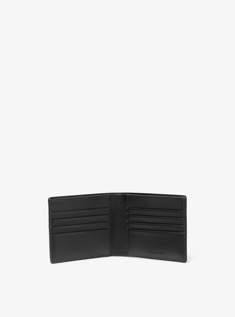 Michael Kors Harrison Logo Billfold Wallet With Passcase Geldbörse Herren Schwarz | FWPVXU450