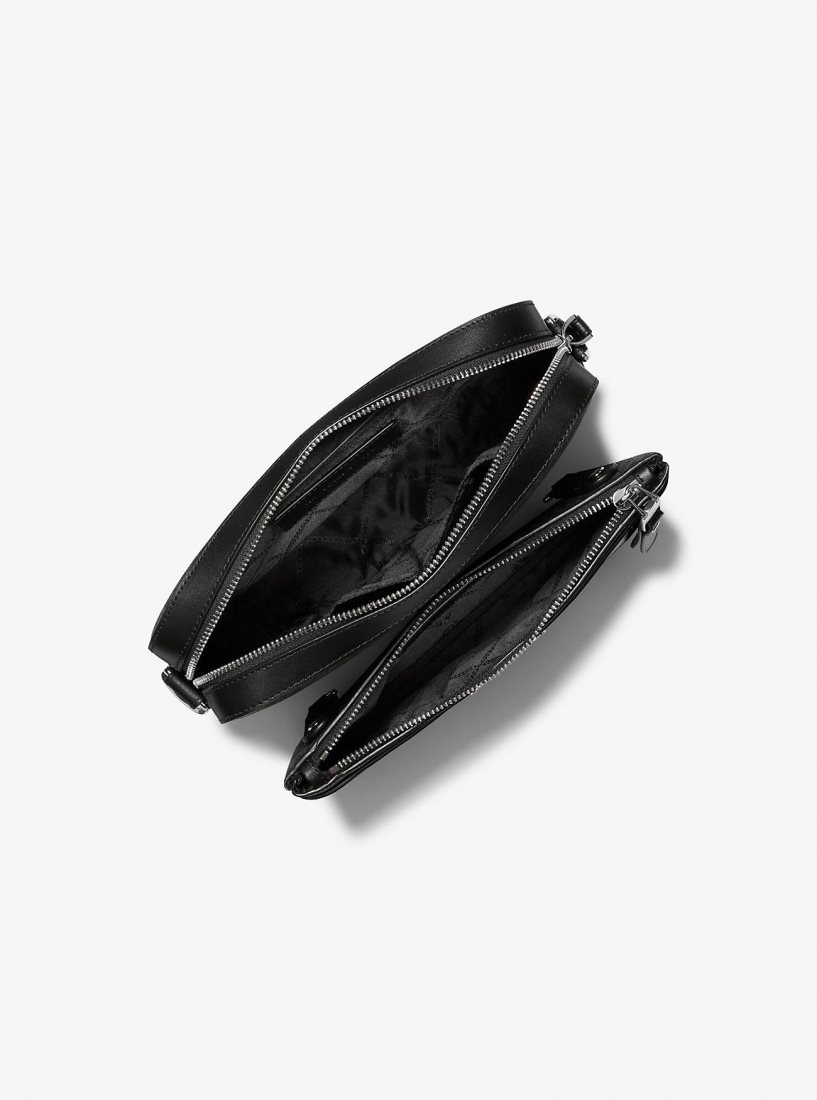 Michael Kors Hudson 2-in-1 Logo Crossbody Bag Umhängetasche Herren Schwarz | GZEKTC308