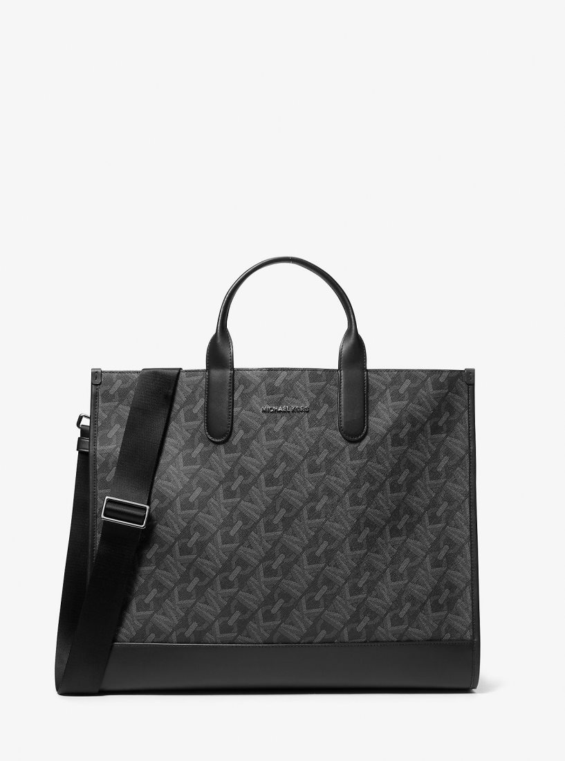 Michael Kors Hudson Empire Signature Logo Tote Bag Duffle Tasche Herren Schwarz | VJCUQB128