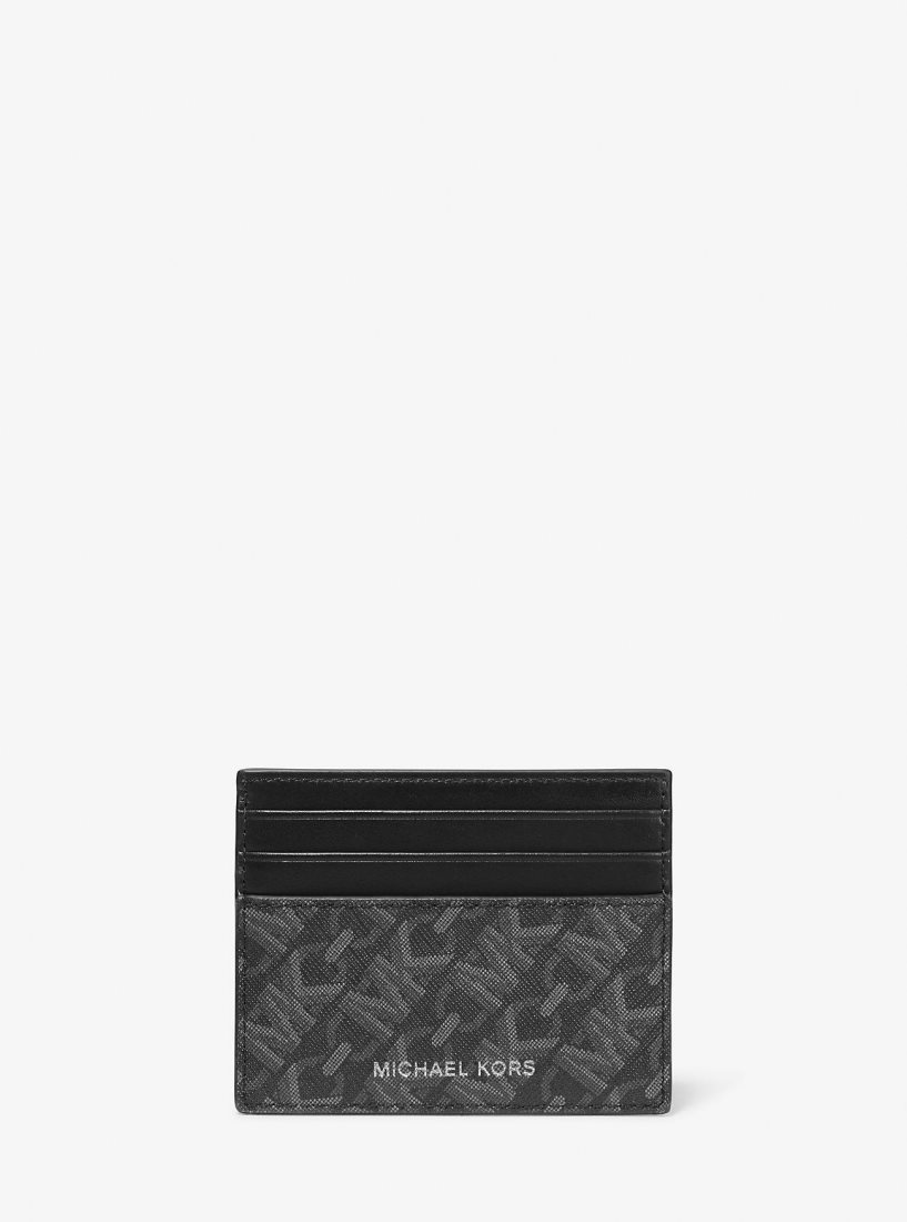 Michael Kors Hudson Empire Signature Logo Tall Card Case Kartenhülle Herren Schwarz | LVSDJE352