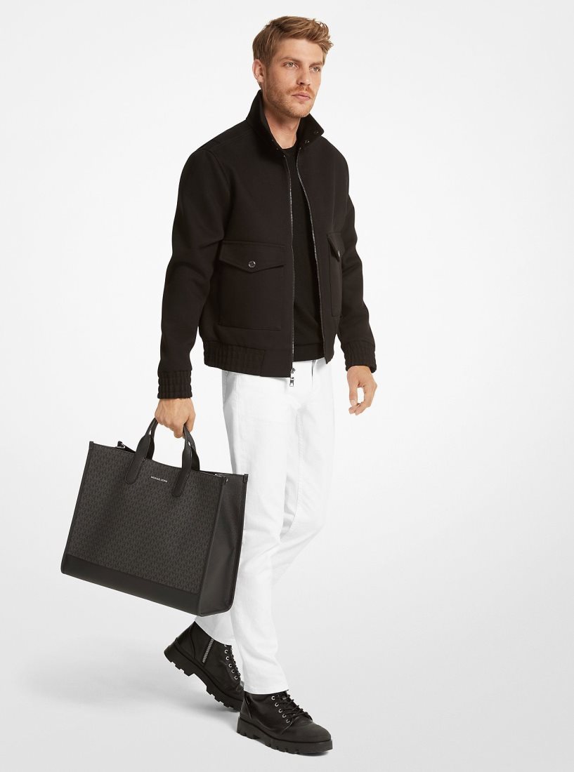 Michael Kors Hudson Logo Tote Bag Duffle Tasche Herren Schwarz | NSDCGL490