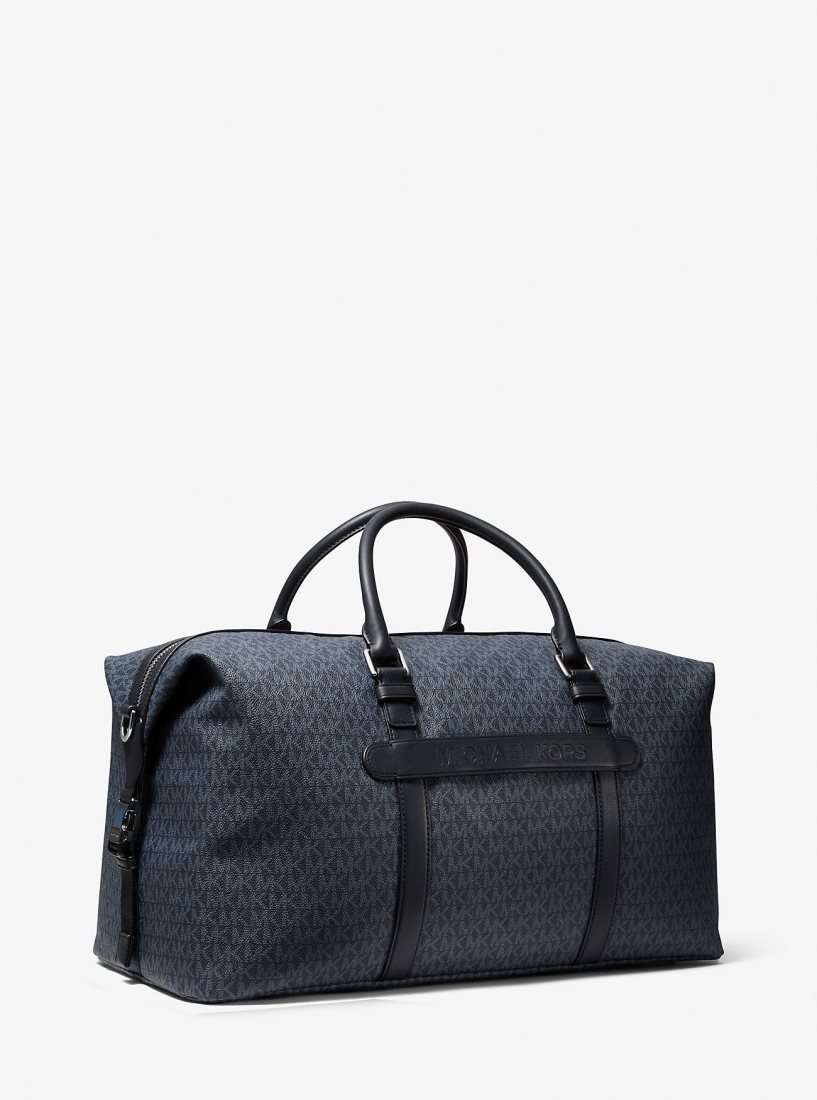 Michael Kors Hudson Logo Weekender Bag Duffle Tasche Damen Admrl/Plblue | CFIJUK950